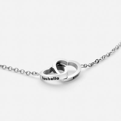 Gepersonaliseerde Dubbele Hartketting