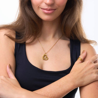 Personalized Hearts Pendant Necklace